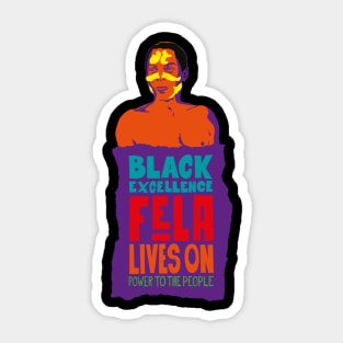 Fela Kuti Tribute Illustration: Black Excellence Lives On Sticker